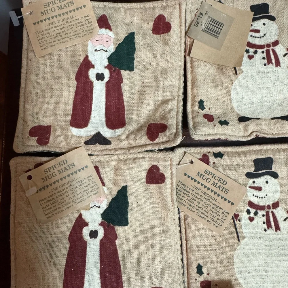 Vintage 1990s Set of 10 Spiced Mug Mats